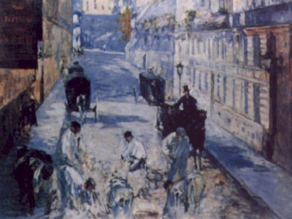 Edouard Manet La Rue Mosnier aux Paveurs France oil painting art